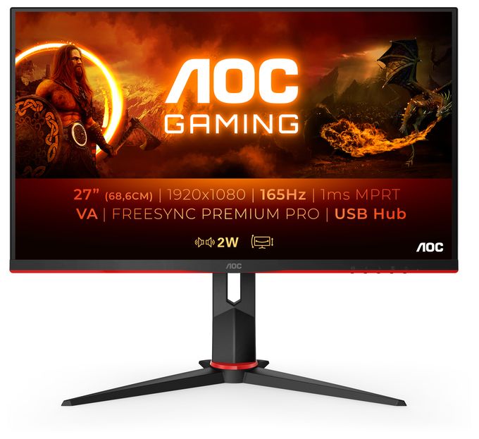 Full HD Monitor 68,6 cm (27 Zoll) 16:9 4 ms 350 cd/m²  27G2SU/BK (Schwarz, Rot) 
