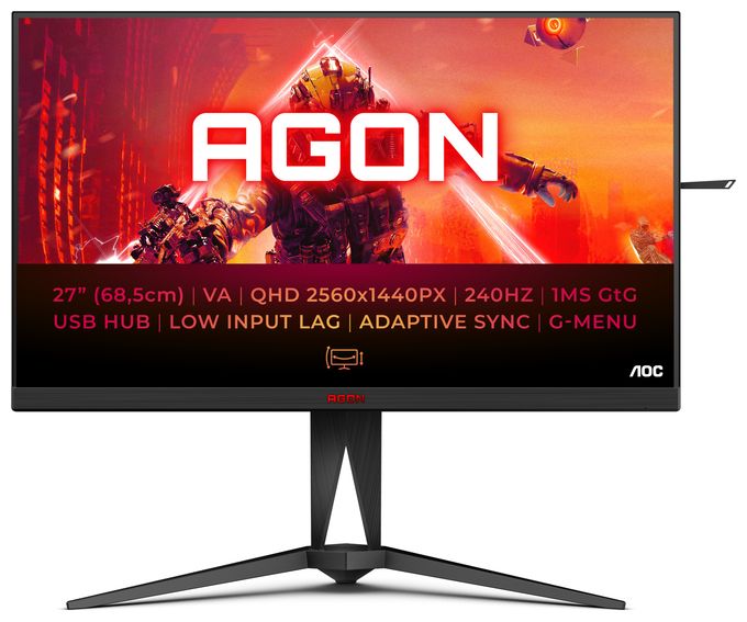 Quad HD Monitor 68,6 cm (27 Zoll) 16:9 1 ms 400 cd/m²  AG275QZN/EU (Schwarz, Rot) 