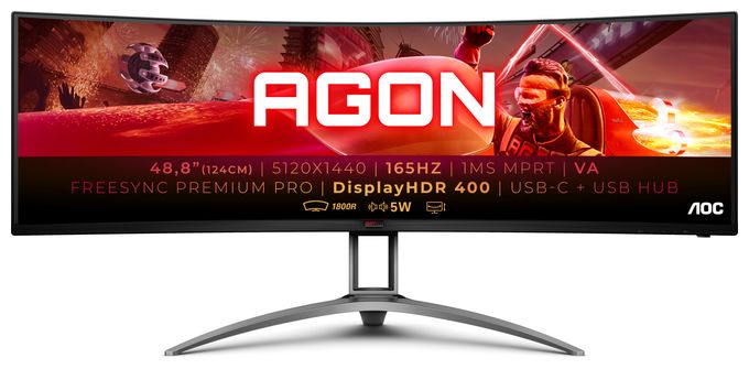 Quad HD Monitor 124 cm (48.5 Zoll) 32:9 4 ms 400 cd/m²  AG493UCX2 (Schwarz) 