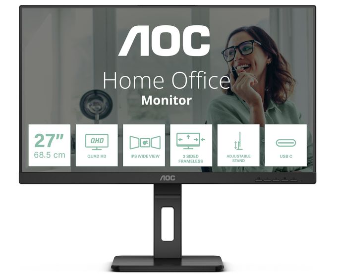 Quad HD Monitor 68,6 cm (27 Zoll) 16:9 4 ms 350 cd/m²  Q27P3CV (Schwarz) 