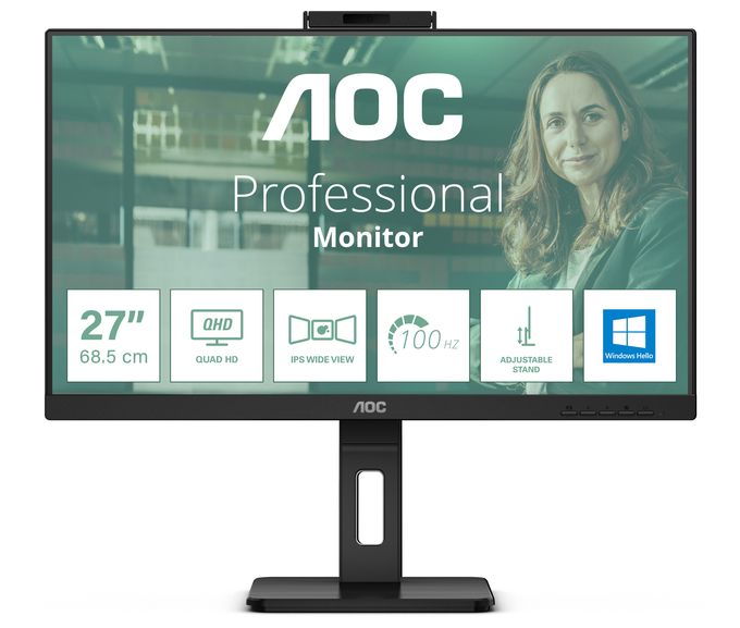 Quad HD Monitor 68,6 cm (27 Zoll) 16:9 4 ms 350 cd/m²  Q27P3CW (Schwarz) 