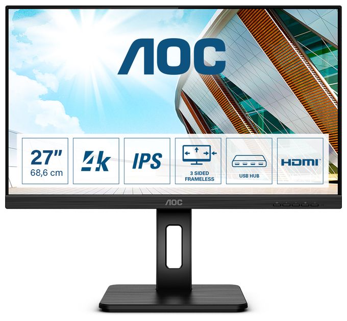 4K Ultra HD Monitor 68,6 cm (27 Zoll) 16:9 4 ms 350 cd/m²  U27P2 (Schwarz) 