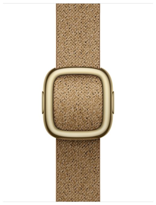 42 mm Armband mit Moderner Schließe Kamelbraun - Medium 