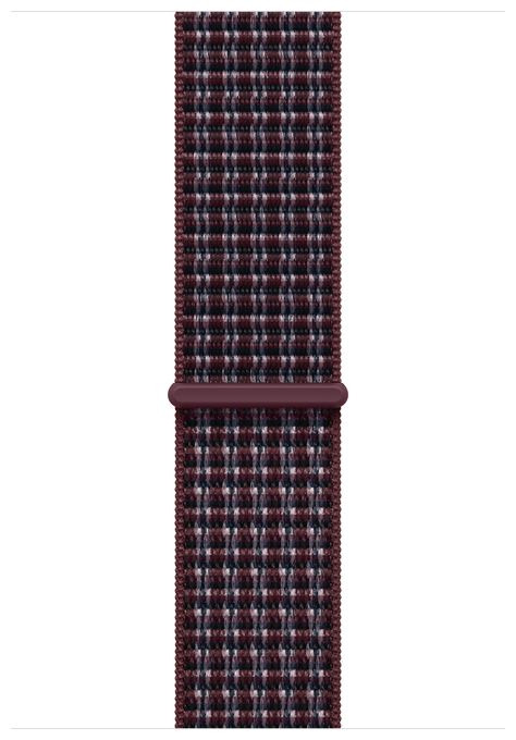 46 mm Sport Loop Burgunder Kariert 
