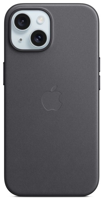 Cover für Apple iPhone 15  Feingewebe Case mit MagSafe (Schwarz) 