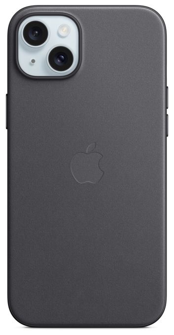Cover für Apple iPhone 15 Plus  Feingewebe Case mit MagSafe (Schwarz) 