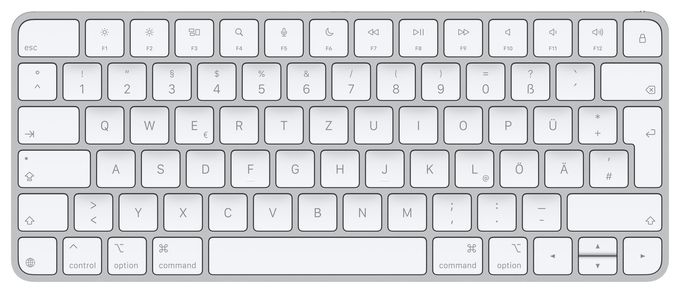 Universal Tastatur USB + Bluetooth  Magic Keyboard (Weiß) 