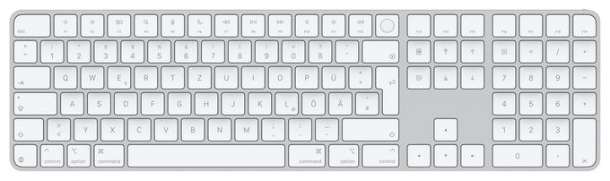 Universal Tastatur USB + Bluetooth  Magic Keyboard (Weiß) 