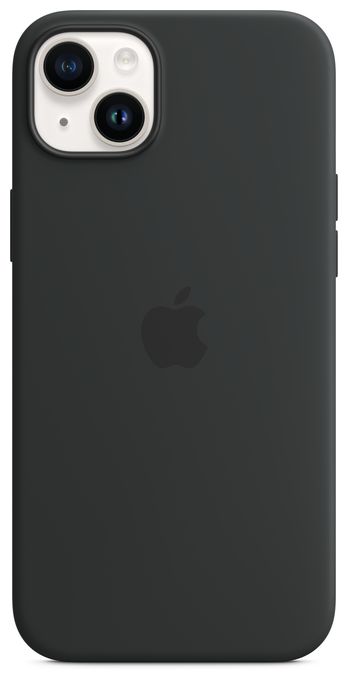 Cover für Apple iPhone 14 Plus  Silikon Case mit MagSafe (Schwarz) 
