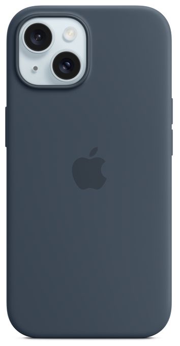 Cover für Apple iPhone 15  Silikon Case mit MagSafe (Navy) 