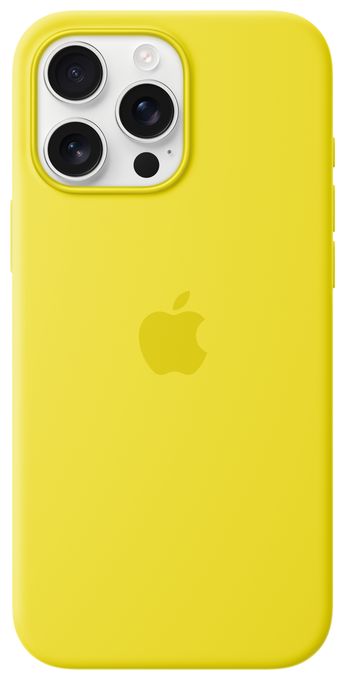 Cover für Apple iPhone 16 Pro Max  Silikon Case mit MagSafe (Gelb) 