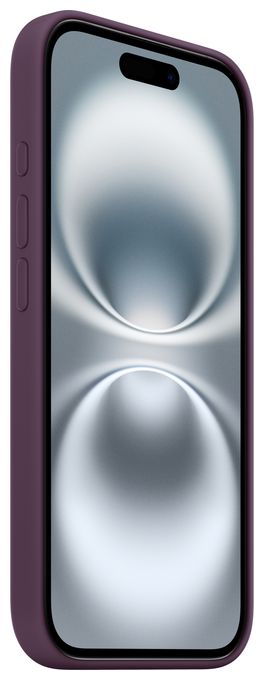 Cover für Apple iPhone 16  Silikon Case mit MagSafe (Pflaumenfarben) 