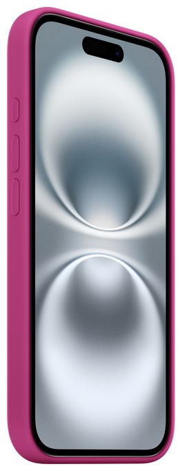 Cover für Apple iPhone 16  Silikon Case mit MagSafe (Fuchsie) 
