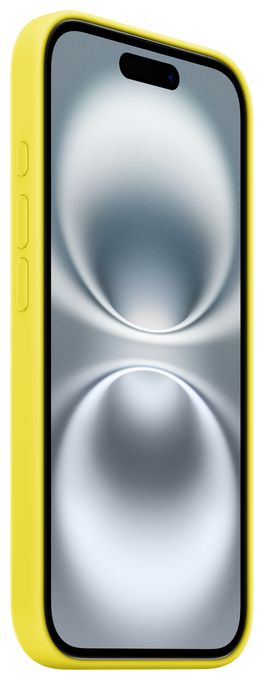 Cover für Apple iPhone 16  Silikon Case mit MagSafe (Gelb) 