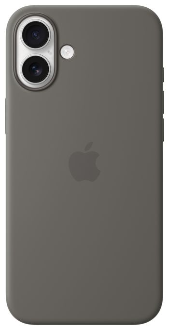 Cover für Apple iPhone 16 Plus  Silikon Case mit MagSafe (Grau, Steinfarbe) 