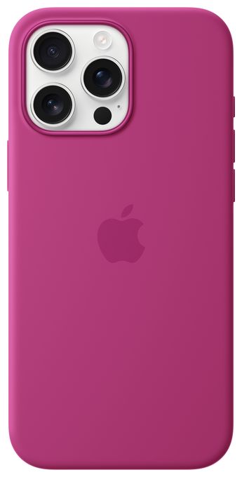 Cover für Apple iPhone 16 Pro Max  Silikon Case mit MagSafe (Fuchsie) 