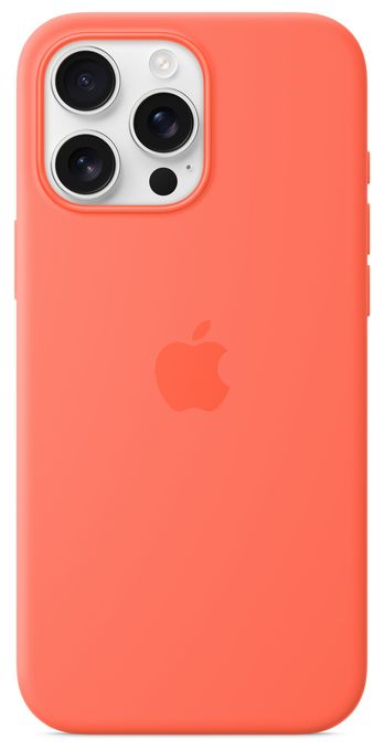 Cover für Apple iPhone 16 Pro Max  Silikon Case mit MagSafe (Orange) 