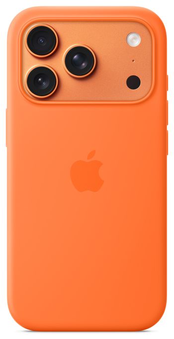 Cover für Apple iPhone 17 Pro  Silikon Case mit MagSafe (Orange) 