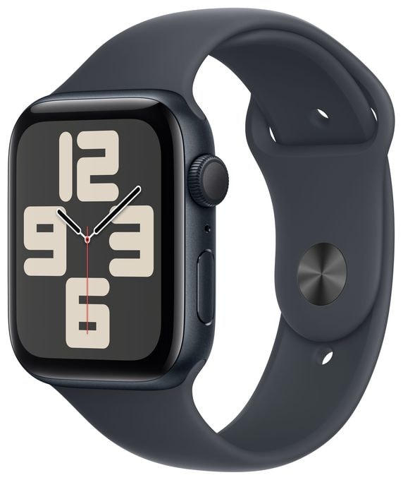 Digital 44 mm S/M Smartwatch Rechteckig 18 h 326 ppi  Watch SE (2024) (Schwarz) 