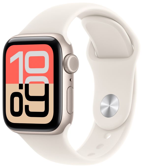Digital 40 mm S/M Smartwatch Rechteckig 32 h 326 ppi 5G  Watch SE (3.Gen) (Beige) 