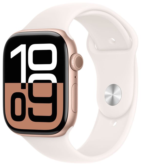 Digital 46 mm M/L Smartwatch Rechteckig IP6X 36 h 326 ppi  Watch Series 10 (Roségold) 