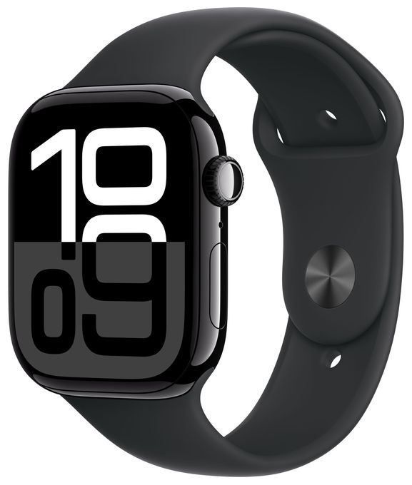 Digital 46 mm M/L Smartwatch Rechteckig IP6X 36 h 326 ppi 4G  Watch Series 10 (Schwarz) 