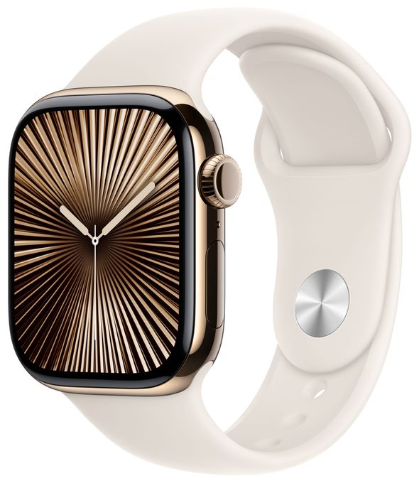 Digital 42 mm M/L Smartwatch Rechteckig IP6X 36 h 326 ppi 4G  Watch Series 10 (Gold) 
