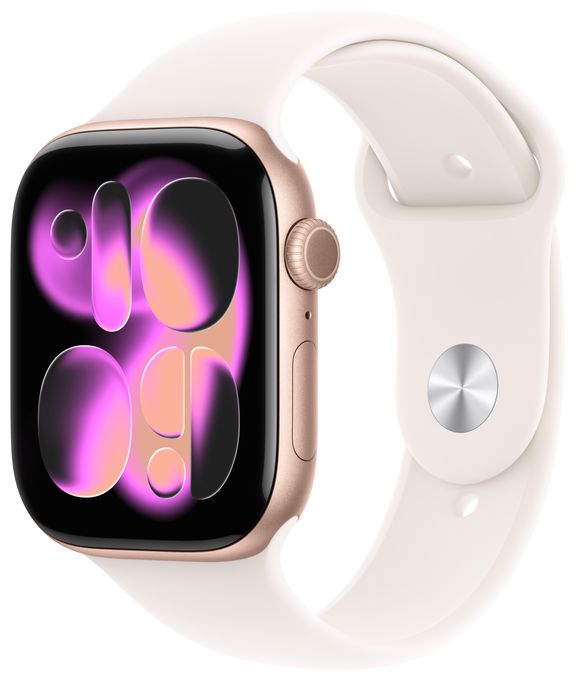 Digital 46 mm M/L Smartwatch Rechteckig IP6X 38 h 326 ppi 5G  Watch Series 11 (Roségold) 