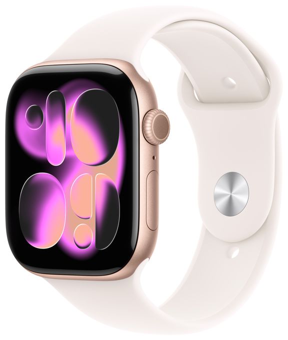 Digital 46 mm M/L Smartwatch Rechteckig IP6X 38 h 326 ppi  Watch Series 11 (Roségold) 