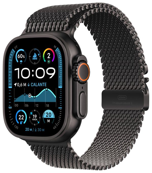 Digital 49 mm M Smartwatch Rechteckig IP6X 72 h 326 ppi 4G  Watch Ultra 2 (Schwarz) 