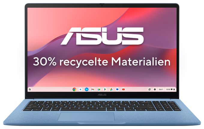 Full HD Notebook 39,6 cm (15.6 Zoll) 1920 x 1080 Pixel 128 GB eMMC ChromeOS MediaTek Kompanio max. 2,6 GHz  Chromebook CM1505CM4A-S70030 (Blau) 