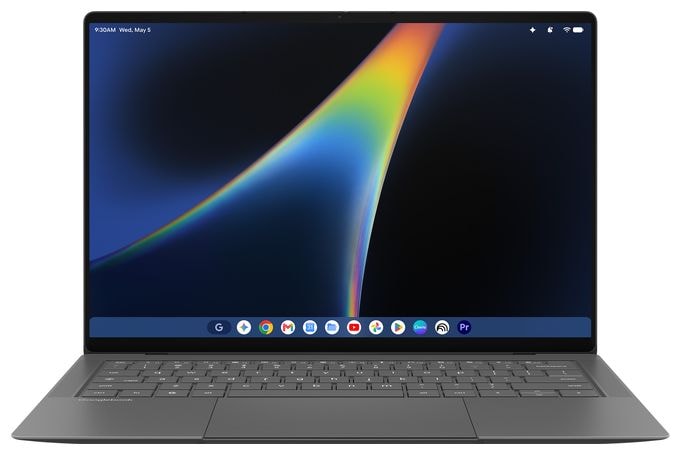 3K Notebook 35,6 cm (14 Zoll) Touchscreen 16 GB RAM 512 GB SSD Googlebook OS Intel Core Ultra 7  Googlebook CX9406CAA-TG0089 (Grau) 