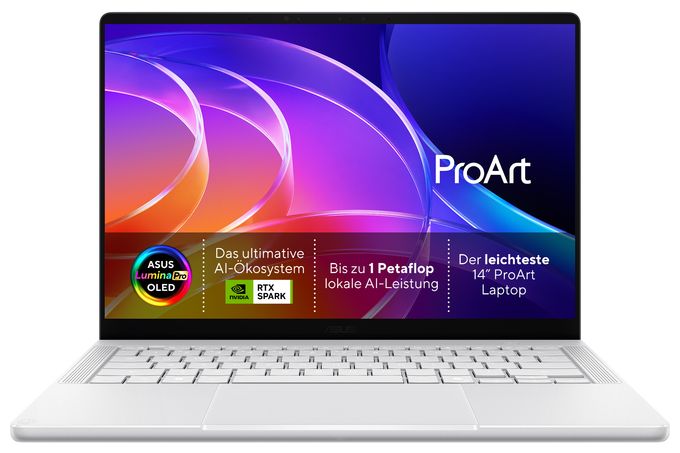 2K Ultra HD Notebook 35,6 cm (14 Zoll) 2880 x 1800 Pixel 32 GB Ram 1 TB SSD Windows 11 Home NVIDIA RTX Spark  ProArt P H7407BA-SM045W (Weiß) 