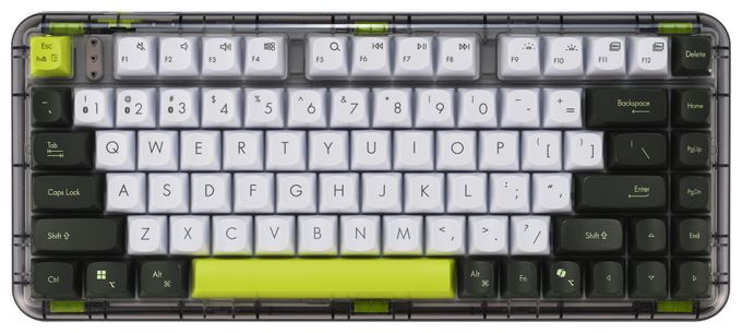 Universal Tastatur USB + RF Wireless + Bluetooth 2.4 GHz  Jelly75 KD201 (Mehrfarbig) 