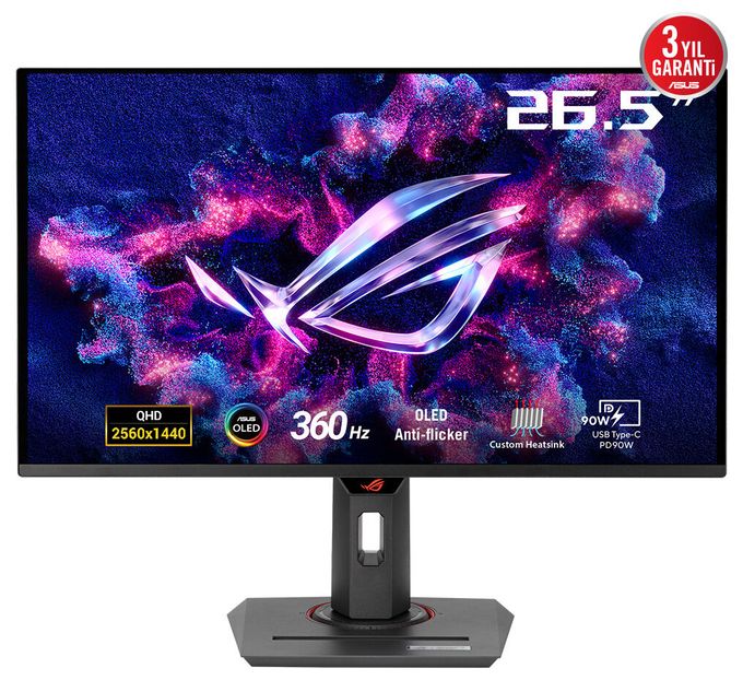 Quad HD Monitor 67,3 cm (26.5 Zoll) 16:9 0,03 ms 1000 cd/m²  ROG Strix OLED XG27ACDNG (Schwarz) 