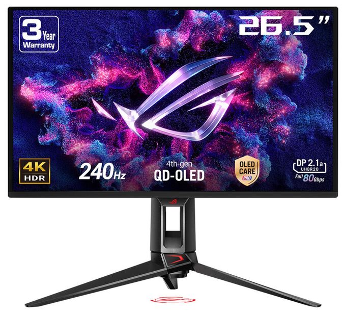 4K Ultra HD Monitor 67,3 cm (26.5 Zoll) 16:9 0,03 ms 250 cd/m²  ROG Swift PG27UCDM (Schwarz) 