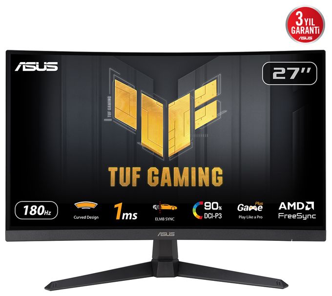 Full HD Monitor 68,6 cm (27 Zoll) 16:9 1 ms 250 cd/m²  TUF Gaming VG27VQ3B (Schwarz) 