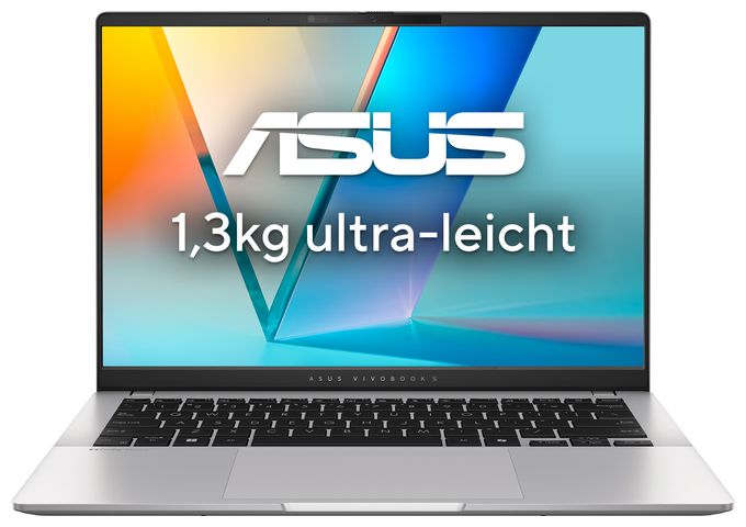 WUXGA Notebook 35,6 cm (14 Zoll) 1920 x 1200 Pixel 16 GB Ram 512 GB SSD Windows 11 Home Intel Core Ultra 5 max. 4,5 GHz  Vivobook S14 S5406SAL-SF312W (Silber) 