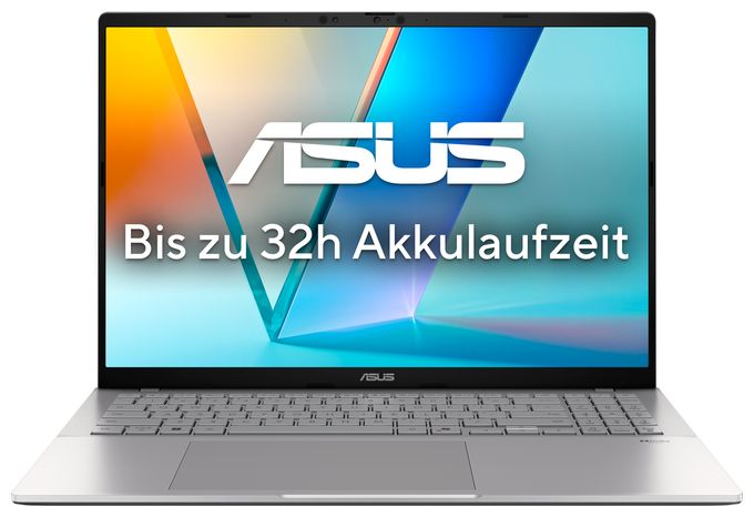 WUXGA Notebook 40,6 cm (16 Zoll) 1920 x 1200 Pixel 1 TB SSD Windows 11 Home Qualcomm Snapdragon max. 3 GHz  Vivobook S16 S3607QA-SH095W (Silber) 