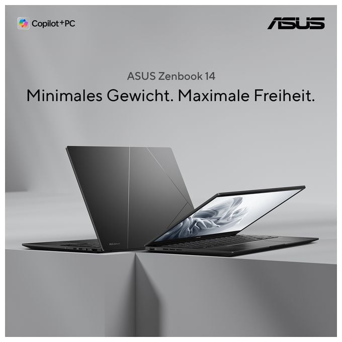 WUXGA Notebook 35,6 cm (14 Zoll) 1920 x 1200 Pixel 1 TB SSD Windows 11 Home AMD Ryzen 7 max. 4,6 GHz  Zenbook 14 UM3406GA-QD030W Copilot+ (Schwarz) 