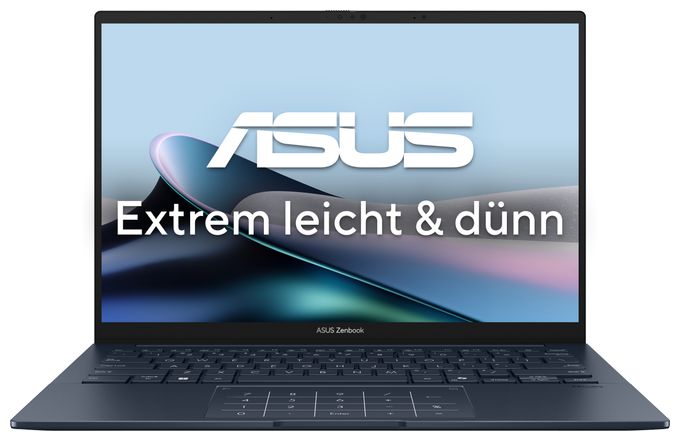 WUXGA Notebook 35,6 cm (14 Zoll) 1920 x 1200 Pixel 1 TB SSD Windows 11 Home Intel Core Ultra 9 max. 5,4 GHz  Zenbook 14 UX3405CA-QL205W (Blau) 