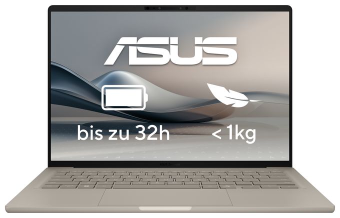 WUXGA Notebook 35,6 cm (14 Zoll) 1920 x 1200 Pixel 1 TB SSD Windows 11 Home Qualcomm Snapdragon max. 3 GHz  Zenbook A UX3407QA-QD305W Copilot+ PC (Beige) 