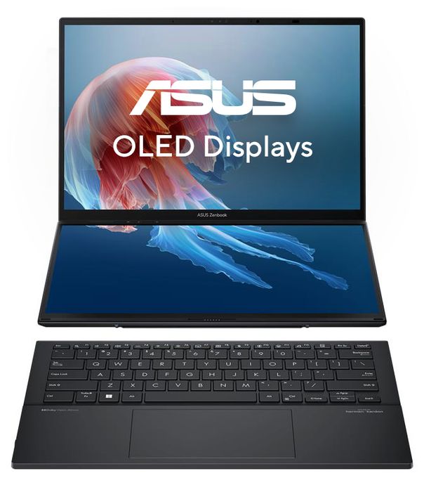 WUXGA Notebook 35,6 cm (14 Zoll) 1920 x 1200 Pixel 1 TB SSD Windows 11 Home Intel Core Ultra 9 max. 5,4 GHz  Zenbook Duo UX8406CA-QL263W (Grau) 