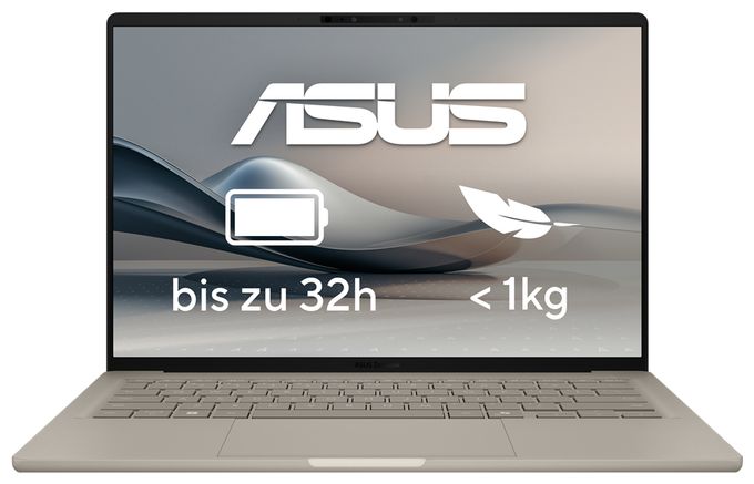 WUXGA Notebook 35,6 cm (14 Zoll) 1920 x 1200 Pixel 1 TB SSD Windows 11 Home Qualcomm Snapdragon max. 3 GHz  Zenbook UX3407QA-QD498W (Beige) 
