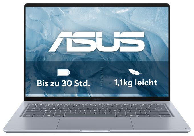 WUXGA Notebook 35,6 cm (14 Zoll) 1920 x 1200 Pixel 16 GB Ram 512 GB SSD Windows 11 Home Qualcomm Snapdragon max. 2,97 GHz  Zenbook UX3480QA-SF003W (Blau) 