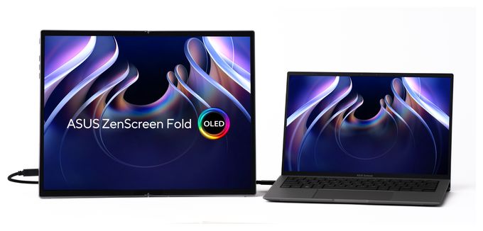 Quad HD Monitor 43,9 cm (17.3 Zoll) 4:3 0,2 ms 350 cd/m²  ZenScreen Fold OLED MQ17QH (Silber) 