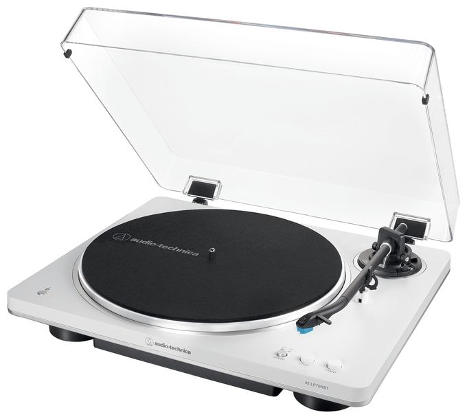 Audio-Plattenspieler mit Riemenantrieb  AT-LP70XBT (Silber, Weiß) 