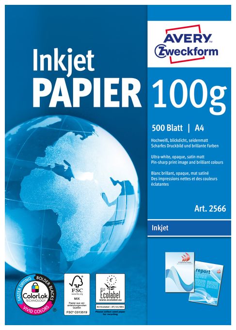 Bright White Inkjet Papier A4 500 Sheets 