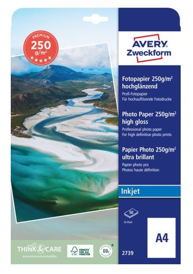 Premium Inkjet Fotopapier A4, 50 sheets, 250 g/m² 