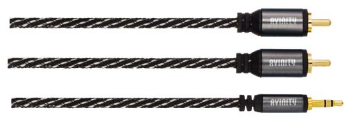 Stecker 2x Cinch auf 3,5 mm Klinke 1,5 m  127077 Audio-Kabel (Schwarz) 